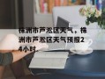 株洲市芦淞区天气，株洲市芦淞区天气预报24小时