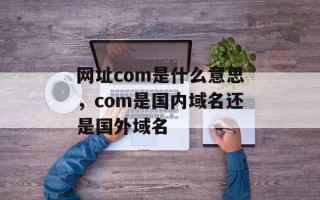 网址com是什么意思，com是国内域名还是国外域名