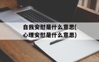 自我安慰是什么意思(心理安慰是什么意思)