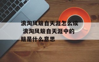 浪淘风簸自天涯怎么读 浪淘风簸自天涯中的簸是什么意思