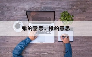 锥的意思，椎的意思