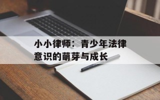 小小律师：青少年法律意识的萌芽与成长
