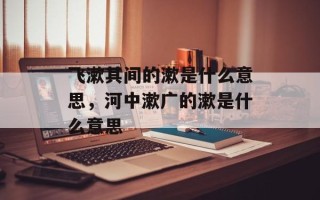 飞漱其间的漱是什么意思，河中漱广的漱是什么意思
