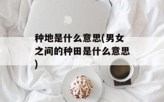 种地是什么意思(男女之间的种田是什么意思)