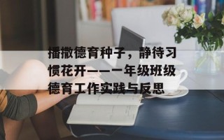 播撒德育种子，静待习惯花开——一年级班级德育工作实践与反思