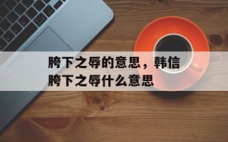 胯下之辱的意思，韩信胯下之辱什么意思