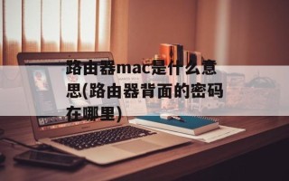 路由器mac是什么意思(路由器背面的密码在哪里)