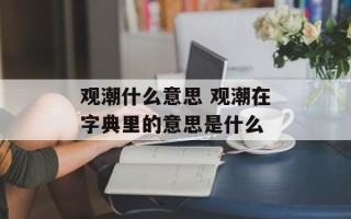 观潮什么意思 观潮在字典里的意思是什么