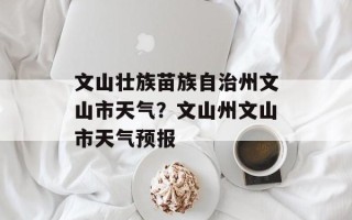 文山壮族苗族自治州文山市天气？文山州文山市天气预报