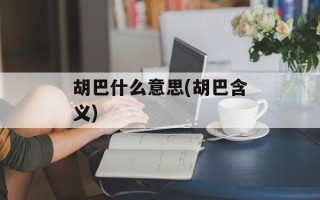 胡巴什么意思(胡巴含义)