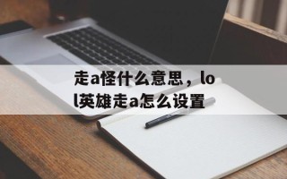 走a怪什么意思，lol英雄走a怎么设置