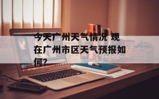 今天广州天气情况 现在广州市区天气预报如何？