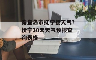 秦皇岛市抚宁县天气？抚宁30天天气预报查询表格