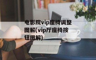 电影院vip座椅调整图解(vip厅座椅按钮图解)