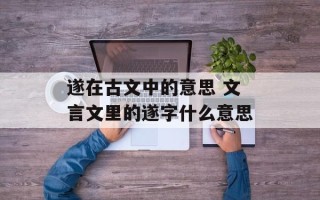 遂在古文中的意思 文言文里的遂字什么意思