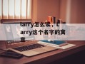 larry怎么读，Larry这个名字的寓意