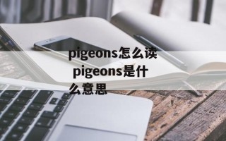 pigeons怎么读 pigeons是什么意思