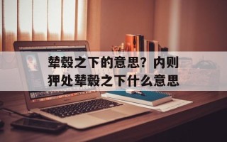 辇毂之下的意思？内则狎处辇毂之下什么意思