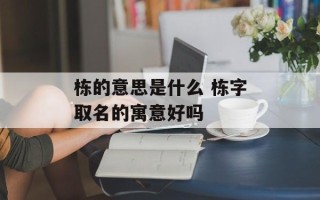 栋的意思是什么 栋字取名的寓意好吗
