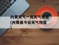 内黄天气一周天气预报(内黄县今日天气预报)