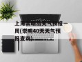 上海崇明岛天气预报一周(崇明40天天气预报查询)