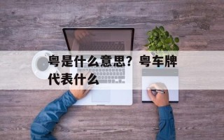 粤是什么意思？粤车牌代表什么
