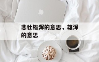 悲壮雄浑的意思，雄浑的意思