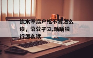 流水不腐户枢不蠹怎么读，茕茕孑立,踽踽独行怎么读