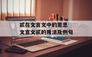 贰在文言文中的意思 文言文贰的用法及例句