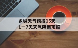 乡城天气预报15天 1一7天天气降雨预报
