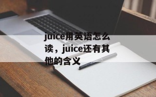 juice用英语怎么读，juice还有其他的含义