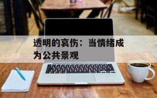 透明的哀伤：当情绪成为公共景观