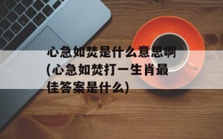 心急如焚是什么意思啊(心急如焚打一生肖最佳答案是什么)