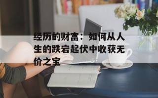 经历的财富：如何从人生的跌宕起伏中收获无价之宝