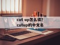 cut up怎么读？cutup的中文名