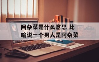 阿杂菜是什么意思 比喻说一个男人是阿杂菜