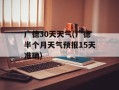 广德30天天气(广德半个月天气预报15天准确)