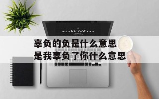 辜负的负是什么意思 是我辜负了你什么意思