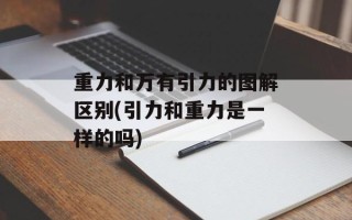 重力和万有引力的图解区别(引力和重力是一样的吗)