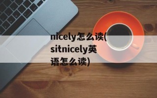 nicely怎么读(sitnicely英语怎么读)