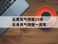 云霄天气预报15天 云肖天气预报一周天